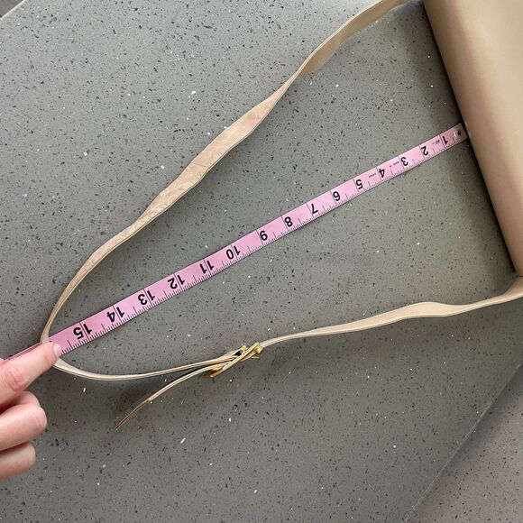 Fred Hayman Beverly Hills handbag convertible clutch beige leather Vintage - Picture 5 of 10